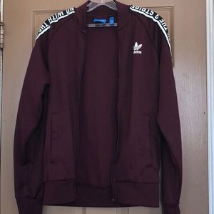 Adidas burgundy jacket size medium